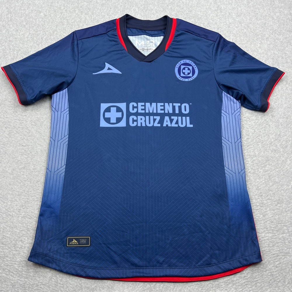 Pirma Cruz Azul 23/24 Jersey Mens Medium Navy Blue & Red Futbol Club Soccer Kit